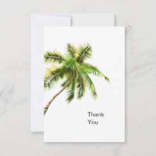 Colorful Watercolor Tropical Palm Baby Shower Thank You Card