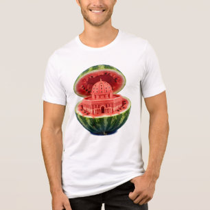 Colorful watermelon t-shirt, fruity and summery de Tri-Blend shirt