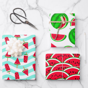 Colorful Watermelon Wrapping Paper Sheets