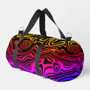 Colorful Waves Neon Colors Duffle Bag