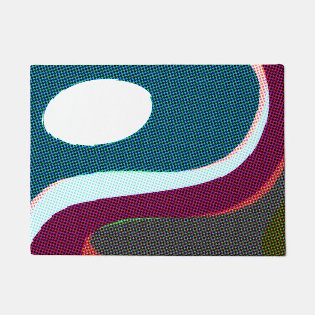 Colorful Wavy Abstract 612 Doormat (Front)