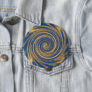 Colorful Weave Twirl Pattern 10 Cm Round Badge