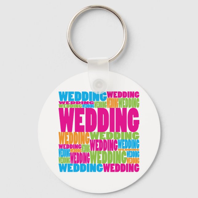 Colorful Wedding Key Ring (Front)