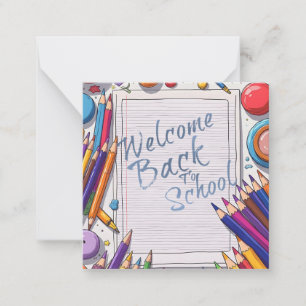 Colorful Welcome Back to School Design Card