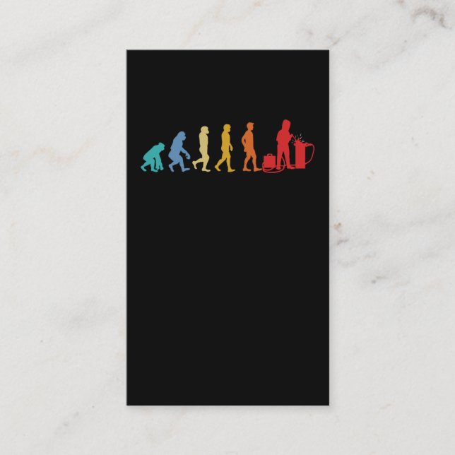 Colorful Welder Evolution Craftsman Welders Business Card (Front)