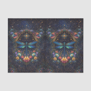 Colorful Whimsical Boho Dragonfly Decoupage Tissue Paper