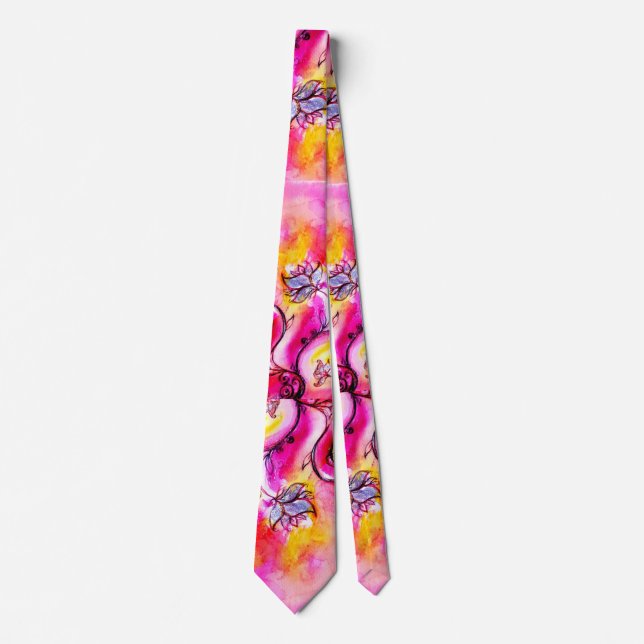 COLORFUL WHIMSICAL FLOWERS TIE (Front)