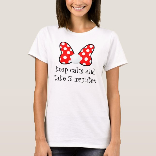 Colorful White and Red Ribbon T-Shirt (Front)