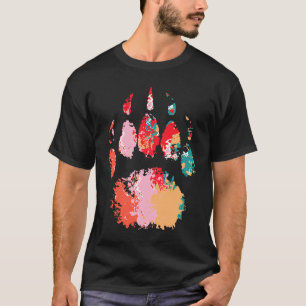 Colorful Wild Animal Paw Wilderness Wildlife Natur T-Shirt