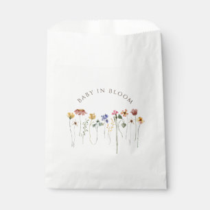 Colorful Wildflower Baby In Bloom Baby shower Favour Bag