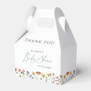 Colorful Wildflower Baby Shower Favour Box