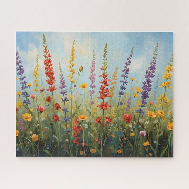 Colorful Wildflowers in the Meadow  Jigsaw Puzzle (Horizontal)