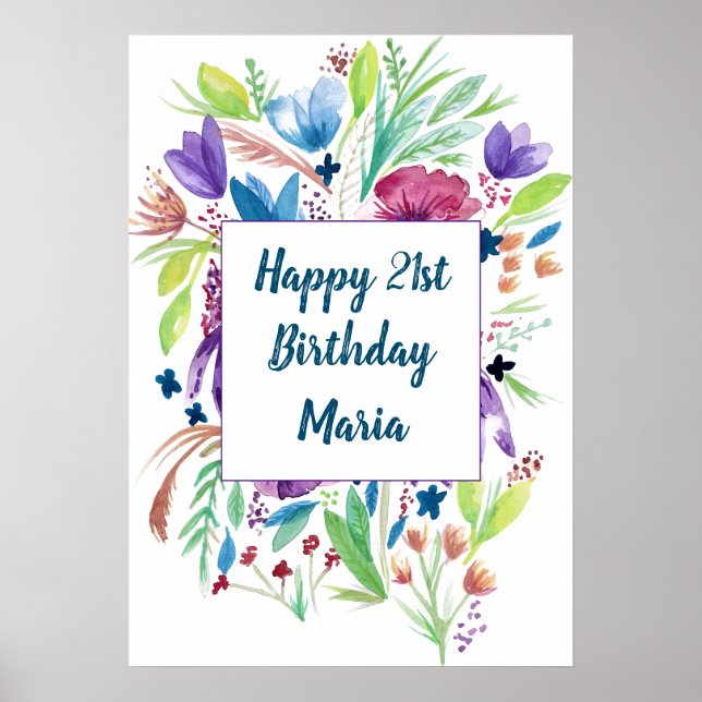 Colorful wildflowers poster (Front)