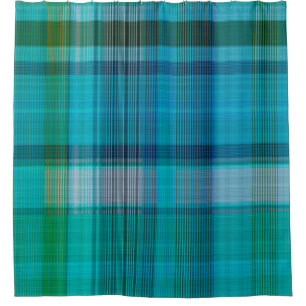 Colorful winter masculine seamless plaid texture. shower curtain