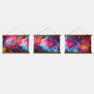 Colorful Wooden Wall Carpet Hanging Tapestry