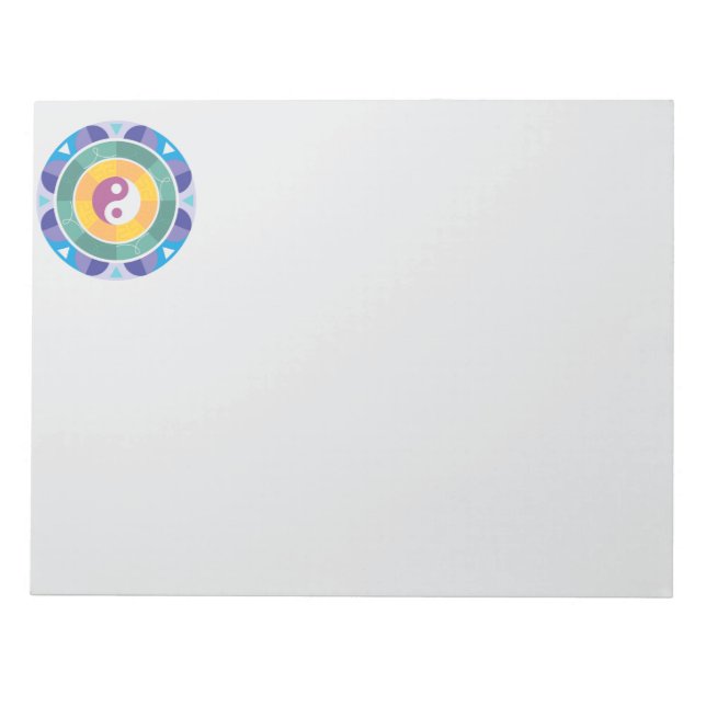 Colorful Yin Yang Pattern Notepad (Front)