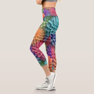 COLORFUL YOGA Floral Capri Leggings