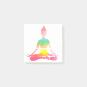 Colorful yoga part  post-it notes