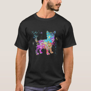 Colorful Yorkshire Terrier   Dog Yorkshire Terrier T-Shirt