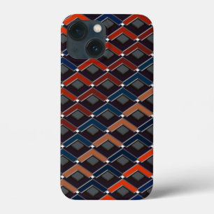 Colorful zigzag Karo-steps iPhone 13 Mini Case