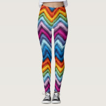 Colorful zigzag leggings