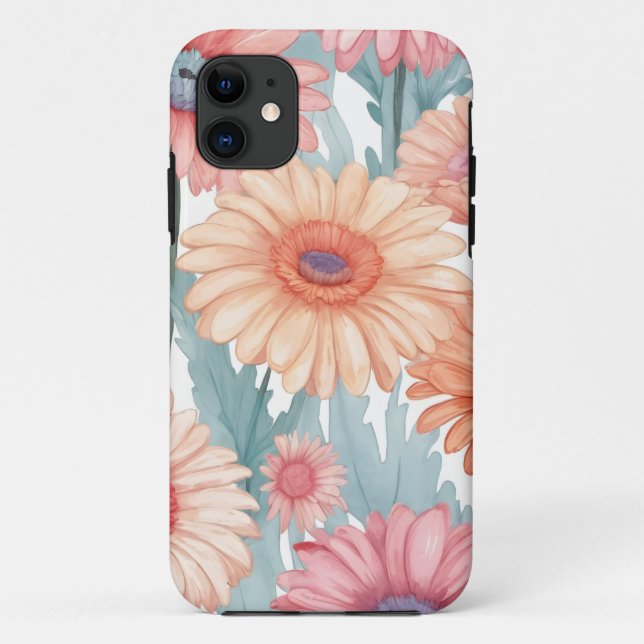 Colorful Zinnia Flowers Case-Mate iPhone Case (Back)