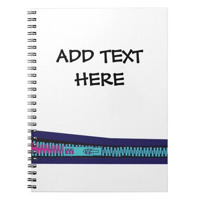 colorful zip design  notebook (Front)