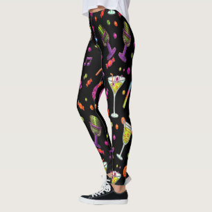 Colorful Zombie Party Chaos For Halloween Leggings