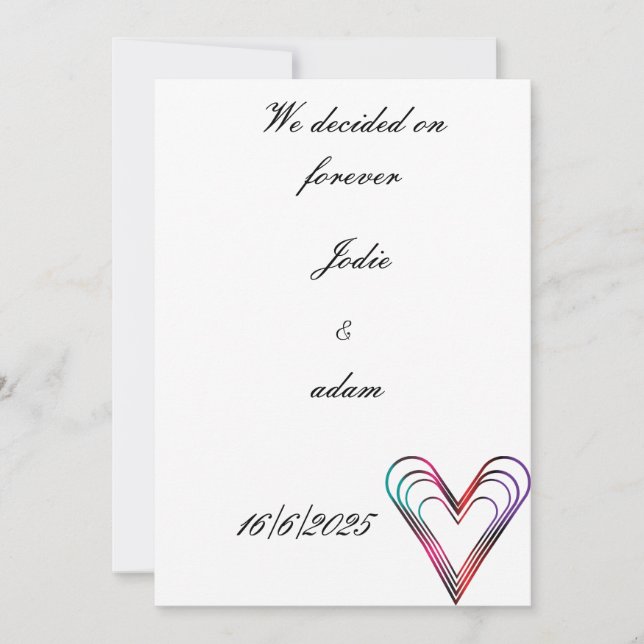 colorfule cute invitation (Front)