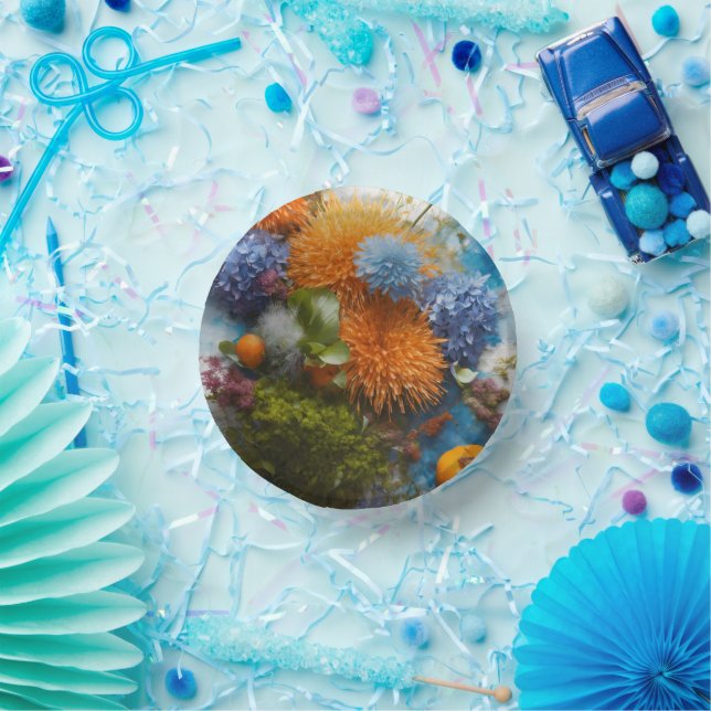 #ColorfulFlowerPaperPlate Paper Plate (Party)