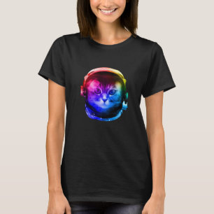 Colorfull Astronaut Cat T-Shirt