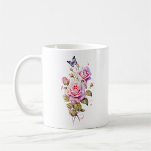 Colorfull, Black and White Of Rose Coffee Mug