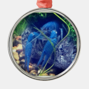 colorfull blue lobster metal tree decoration
