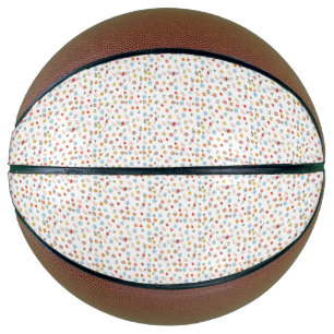 Colorfull Cute spring floral, watercolor pattern Basketball