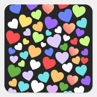 Colorfull heart sticker