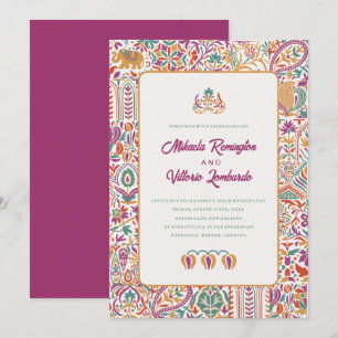 Colorfull Indian Style Wedding Invitation