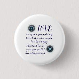 COLORFULL MODERN FLOWER GIFT DAUGHTER SISTER MOM 3 CM ROUND BADGE