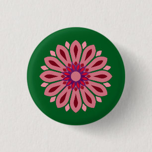 COLORFULL MODERN FLOWER GIFT DAUGHTER SISTER MOM 3 CM ROUND BADGE