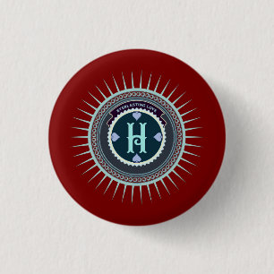 COLORFULL MODERN FLOWER GIFT DAUGHTER SISTER MOM  3 CM ROUND BADGE