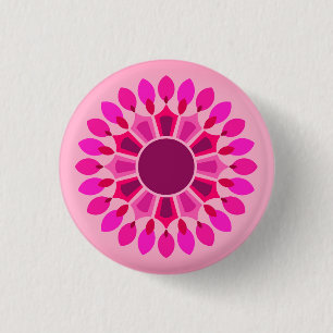 COLORFULL MODERN FLOWER GIFT DAUGHTER SISTER MOM 3 CM ROUND BADGE