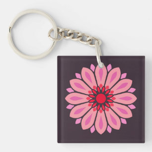 COLORFULL MODERN FLOWER GIFT DAUGHTER SISTER MOM KEY RING