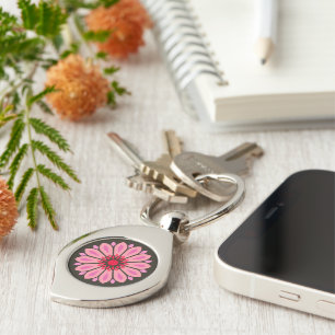 COLORFULL MODERN FLOWER GIFT DAUGHTER SISTER MOM KEY RING