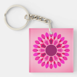 COLORFULL MODERN FLOWER GIFT DAUGHTER SISTER MOM KEY RING