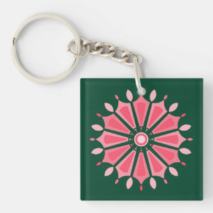 COLORFULL MODERN FLOWER GIFT DAUGHTER SISTER MOM KEY RING