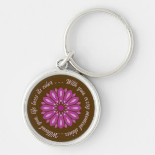 COLORFULL MODERN FLOWER GIFT DAUGHTER SISTER MOM KEY RING