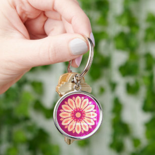 COLORFULL MODERN FLOWER GIFT DAUGHTER SISTER MOM KEY RING