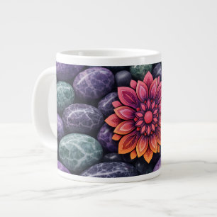 COLORFULL MODERN FLOWER GIFT DAUGHTER SISTER MOM LARGE COFFEE MUG