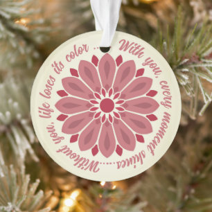 COLORFULL MODERN FLOWER GIFT DAUGHTER SISTER MOM ORNAMENT