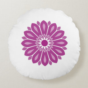 COLORFULL MODERN FLOWER GIFT DAUGHTER SISTER MOM ROUND CUSHION