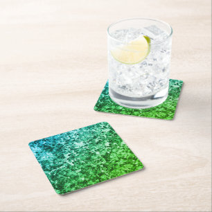 COLORFULL MODERN FLOWER GIFT DAUGHTER SISTER MOM SQUARE PAPER COASTER